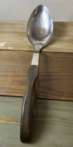 Vintage Cutco Serving Spoon No 12 Brown Swirl Handle Stainless Steel USA Used - £10.93 GBP