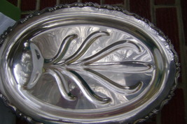 Vintage Silverplate Footed Scroll Design Well &amp; Tree Serving Platter - €21,87 EUR