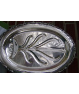 Vintage Silverplate Footed Scroll Design Well &amp; Tree Serving Platter - £19.82 GBP