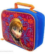 Disney Frozen Anna Lunch Box Bag Tote School Red Blue New - $26.95