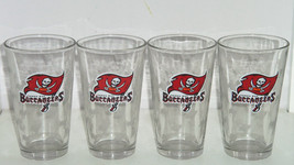 Tampa Bay Buccaneers Glass Drinking Satin Etched Flags NFL Football Lot ... - $59.95