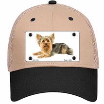 Yorkshire Terrier Dog Novelty Khaki Mesh License Plate Hat - £23.17 GBP