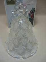 Crystal Glass Winter Dreams Bell Satin Clear Made In Germany Mikasa  2001-2006 - $9.95