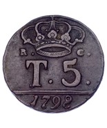 1798 Italien États Naples &amp; Sicile 5 Tornese Km#222 XF État - $2,023.85 MXN