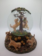 VTG Lenox A Golden Autumn Snow Globe Retriever Puppy Dog Collectible Fall 2003 - £50.22 GBP