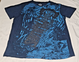 Southpole Shirt Premium Mens XL Blue Embellished MCM XCI Y2K HipHop Tribal - £15.26 GBP