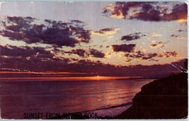 Ocean Sunset from Morro Rock Morro Bay California Postcard 1952 - £4.12 GBP