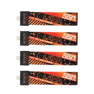 4 PCS BETAFPV 3.8V 550mAh 75C 1S LiHV Battery High Performance Z-Folding... - $68.32 CAD