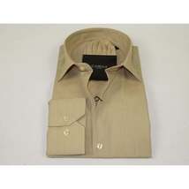 Men's Shirt Hankie CASILA Turkey Cotton Blend 501770-29 Tan Oxford Texture image 3