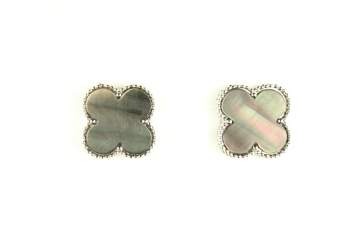 Large Motif Silver Plated Earrings