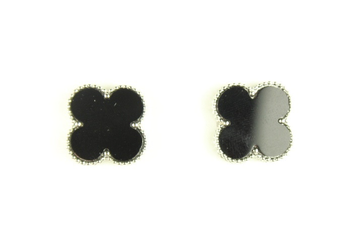 Large Motif Silver Plated Earrings