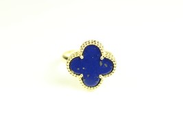 Gold Lapis Cluster Ring - £43.26 GBP