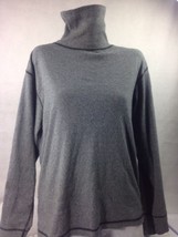 North Crest Men&#39;s Shirt Turtleneck Workout Long Sleeve Gray Black Sz M B... - $19.12