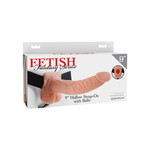 Fetish Fantasy Series 9&quot; Hollow Strap-On with Balls Flesh - £44.83 GBP