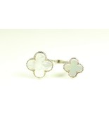 Silver Double Cluster Ring - £44.07 GBP