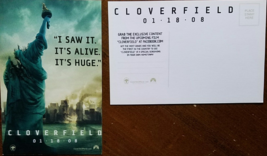 Cloverfield 1/18/2008 Movie 4 x 6 Postcard, New - £2.30 GBP