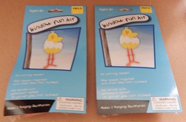 Easter Window Fun Kit Foam Shapes 2pks Makes 2 Hanging Decorations Chick... - £4.37 GBP