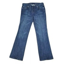Loft Modern Bootcut Jeans Womens Size 2 Petite Low Rise Blue Dark Wash - $14.84