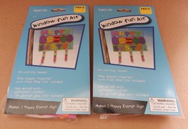 Easter Window Fun Kit Foam Shapes 2pks Makes 2 Hanging Decorations Happy... - $5.49