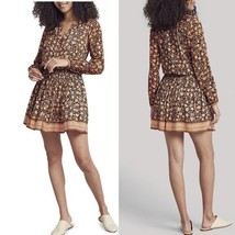 FAHERTY Brand Montara Print Long Sleeve Minidress, Size Large (10/12), B... - $79.00