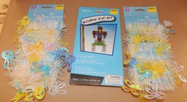 Easter Window Fun Kit Foam Shape Cross &amp; 2 pks Of Garland 9ft Each Rabbi... - $7.49