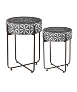 A&amp;B Home Gray and White Plant Stand Set Of 2 - £77.74 GBP