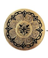 1950-60s Handmade Pin Gold Tone Black Inlay Brass Vintage MCM Collectibl... - $474.98 MXN