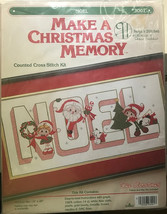 Make a Christmas Memory Noel Counted Cross Stitch Kit,16x28in, aida Wee ... - $13.99