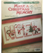 Make a Christmas Memory Noel Counted Cross Stitch Kit,16x28in, aida Wee ... - £11.01 GBP