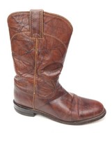 Women&#39;s Justin Roper 3163 Cowboy Boots Chestnut Deerlite Marbled Sz 6.5 B - $39.55