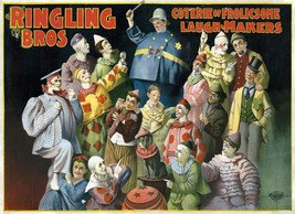 Wall Decoration Poster.Room art design.Circus funny clowns.Comedians.Decor.11712 - £13.77 GBP+