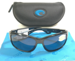 Costa Sonnenbrille Inlet IT 11 Poliert Schwarz Wrap Rahmen Mit Grau 580P... - $92.86