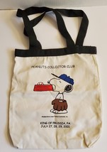 Peanuts Collector Club Snoopy baseball tote bag - King of Prussia PA 2001 - $14.99