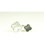 Silver double cluster ring. - £40.06 GBP