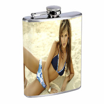 Beach Pin Up Girls D3 Flask 8oz Stainless Steel Hip Drinking Whiskey Model Babe - £11.64 GBP