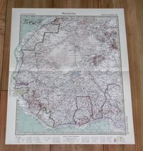 1932 Original Map Of Western Africa Rio De Oro Sahara Senegal Liberia Togo - £20.30 GBP