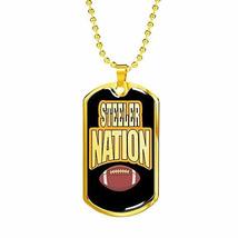 Express Your Love Gifts Steeler Nation Pittsburgh Fan Necklace Dog Tag Engraved  - £55.28 GBP