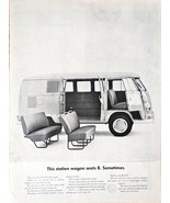 1964 Vintage Print Ad-Volkswagen - Station Wagon Seats 8 .  Sometimes VTG - $173.05 MXN