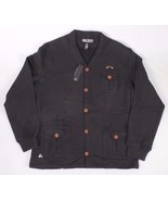 Ten 10.Deep Black Veterans Card Fleece Cardigan Sweater Jacket 2XL 3XL NW - £32.49 GBP