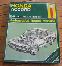 Honda Accord 1984-1989 All Models Haynes Manual #1221 *** Excellent *** - £1.29 GBP