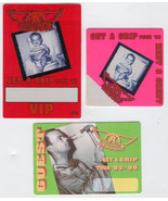 AEROSMITH 3 PC COLLECTION GET A GRIP 1993 VINTAGE TOUR PASSES OTTO STEVE... - $751.12 MXN