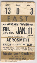 AEROSMITH 1980 VINTAGE TICKET STUB MAPLE LEAF GARDENS GOLD BOX 13 DOMINI... - $49.75