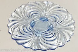 Cambridge Caprice Moonlight Blue Platter Plate Footed Vintage Depression Glass - £79.89 GBP