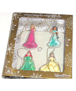 Disney Princess Ariel Belle Jasmine Aurora Beauty Ornament Set Theme Parks - £47.17 GBP