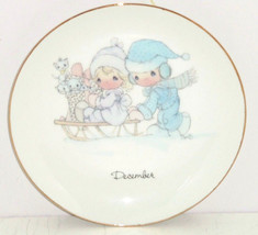 Precious Moments Collectors Plate December Enesco 1983 Vintage  - $14.95