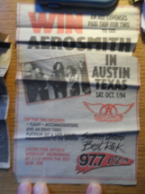 AEROSMITH 2 MUSIC ARTICLES AUSTIN TEXAS 1994 ADD 97.7 FM NEWSPAPER PROMO - $128.49 MXN