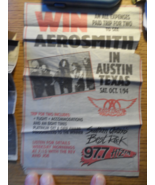 AEROSMITH 2 MUSIC ARTICLES AUSTIN TEXAS 1994 ADD 97.7 FM NEWSPAPER PROMO - £5.29 GBP