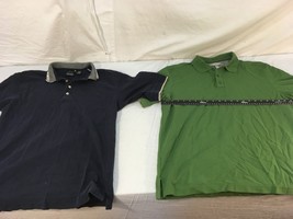 X2 Mens Nordstrom XL Green Rugby Polo &amp; Greg Norman Dark Blue XL Polo Sh... - $18.42