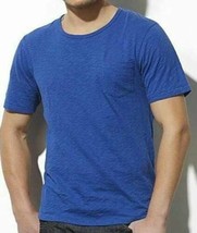 Mens Shirt Adam Levine Blue 1 Pocket Short Sleeve Crew Tee-sz S - $12.87