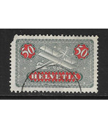 SUIZA - AEREO CLASICO. Yvert nº 9 usado y defectuoso - $1.00